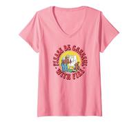 Mujer Please Be Careful with Fire Smokey Bear Vintage Sketch Camiseta Cuello V