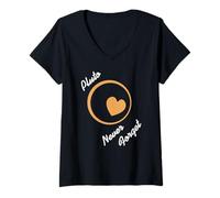Mujer Plutón Nunca Olvidado Recuerdo Espacial Nostálgico Camiseta Cuello V