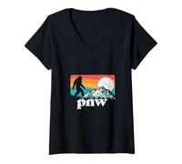 Mujer PNW - Montañas del Noroeste del Pacífico Camiseta Cuello V