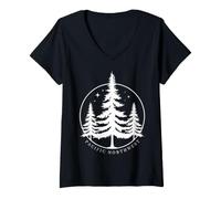 Mujer PNW Orgullo del Noroeste del Pacífico Oregon Washington Montana Camiseta Cuello V