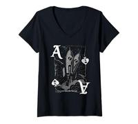 Mujer Pocket Rocket Poker Aces :-: Grunge Spades Design Camiseta Cuello V