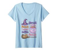 Mujer Pocus Hocus Coffee Focus Camisa Pocus Hocus I Need Coffee To Camiseta Cuello V