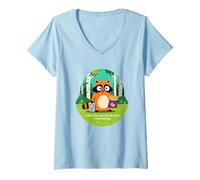 Mujer Podría Estar perdido Pero al Menos Tengo bocadillos Lindo Mapache Camiseta Cuello V