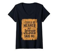 Mujer Podría ser más Malo, Pero Jesús Dijo Que no es Divertido Christian Retro 4 Camiseta Cuello V
