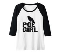Mujer PoE Girl Chica PoE Diseño Literario Camiseta Manga Raglan