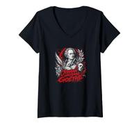 Mujer Poesía Alemana Johann Wolfgang Von Goethe Literatura clásica Camiseta Cuello V