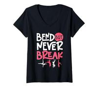 Mujer Pole Dance Polerina Bend But Never Break Camiseta Cuello V