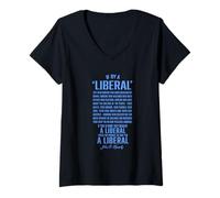 Mujer Política Liberal para Las Elecciones estadounidenses Cita de Camiseta Cuello V