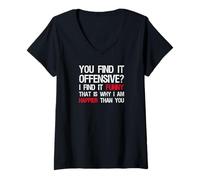 Mujer Políticamente incorrecto - Soy más Feliz Que tú - Conservador Camiseta Cuello V