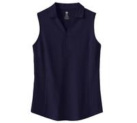 Mujer Polo sin Manga Verano Camiseta Trabajo Deportivo Tanktops Transpirable Golf Top Azul-B XXL