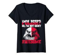 Mujer Polonia Polaco? No, no Soy Brillante Solo Águila Impresionante Camiseta Cuello V