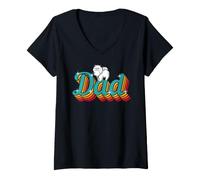 Mujer Pomeranian Dad - Cool Pomchi Dad tee For Pom Father's Owners Camiseta Cuello V