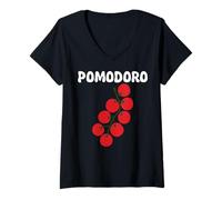 Mujer Pomodoro Freschi Fresh Tomatoes Italian Summer Tomatoes Camiseta Cuello V