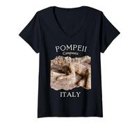 Mujer Pompeya Imperio Romano Volcán Historia Europea Niños Mujeres Hombres Camiseta Cuello V