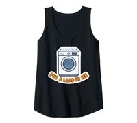 Mujer Poner una Carga en mí Humor Divertido de lavandería Lavadora Camiseta sin Mangas