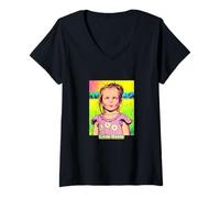 Mujer Pop Art - Camiseta para niña, diseño de cómic Camiseta Cuello V