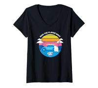 Mujer Pop Tarts Tostadora Pasteles Ride The Flavor Wave Surf Sunset Camiseta Cuello V