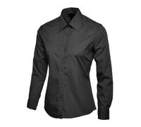 Mujer Popelina Manga Larga Camisa Mujer Oficina Ropa de Trabajo Formal Blusa Top