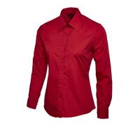 Mujer Popelina Manga Larga Camisa Mujer Oficina Ropa de Trabajo Formal Blusa Top