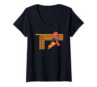 Mujer Popeye El Marinero Líneas Pop Art Líneas Retro Comic Camiseta Cuello V