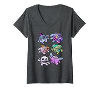 Mujer Poppy Playtime Wrongside Outimals Doodle Bones & Co Camiseta Cuello V