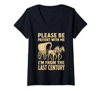Mujer por Favor, Ten Paciencia Conmigo, Soy del Siglo Pasado Camiseta Cuello V