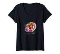 Mujer ¿por qué Caminar Cuando Puedes Brillar la Danza del Vientre Vibes Camiseta Cuello V