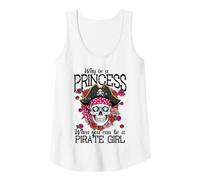 Mujer ¿por qué ser Princesa Cuando Puedes ser Pirata Chica Mujeres Niñas Niños Camiseta sin Mangas