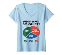 Mujer ¿por qué Soy Tan introvertido? Humor Introvertido Socialment Camiseta Cuello V
