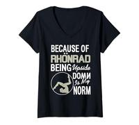 Mujer Porque con Rhönrad Estar Al Revés Es Mi Normal Camiseta Cuello V