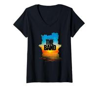 Mujer Portada de The Band Islands Camiseta Cuello V