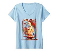 Mujer Portada del cómic Red Sonja Jenny Frison Warrior Sword Queen Camiseta Cuello V