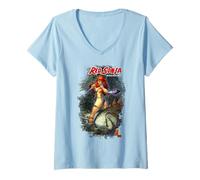 Mujer Portada del cómic Red Sonja Marc Silvestri She-Devil Woman Warrior Camiseta Cuello V