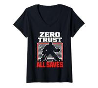 Mujer Portero de Hockey Portero Life Portero de Hockey Portero Camiseta Cuello V