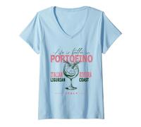 Mujer Portofino Life Is Better In Riviera Italiana Liguria Italia Camiseta Cuello V
