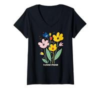 Mujer Positive Floral Daisy Flower, Inspirational, Flower Power Camiseta Cuello V