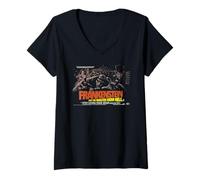 Mujer Póster de la película Frankenstein y el Monstruo del Infierno Camiseta Cuello V