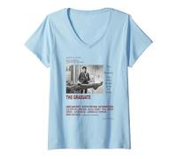 Mujer Póster de la película The Graduate Dustin Hoffman Mrs Robinson Camiseta Cuello V