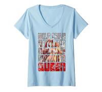 Mujer Póster de Red Sonja Redhead Wild Child Warrior Festival Queen Camiseta Cuello V