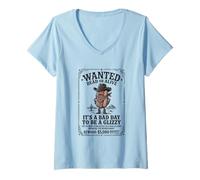 Mujer Póster It's A Bad Day To Be A Glizzy Wanted Camiseta Cuello V