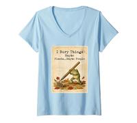Mujer Póster Vintage I Bury Things Maybe Plants Maybe People Camiseta Cuello V
