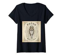 Mujer Potoo - América del Sur Aves Poor-Me-Ones Zoología Ornitología Camiseta Cuello V
