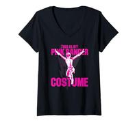 Mujer Power Rangers This Is My Pink Ranger Costume Battle Pose Camiseta Cuello V