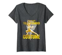 Mujer Power Rangers This Is My Yellow Ranger Costume Battle Pose Camiseta Cuello V
