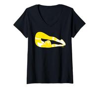 Mujer Power Rangers Yoga Yellow Camiseta Cuello V