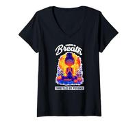 Mujer Powered by Breath THROTTLED by Patience Camiseta Cuello V