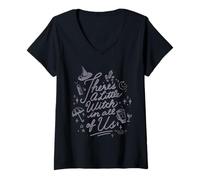 Mujer Practical Magic A Little Witch in All of Us Camiseta Cuello V
