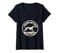 Mujer Prefiero a mis Perros más de 40 mph Greyhound Camiseta Cuello V