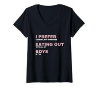 Mujer Prefiero cocinar Salir a Comer con Todos mis Hijos es Divertido Camiseta Cuello V