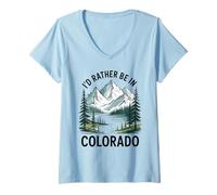 Mujer Prefiero Estar en Colorado, me Encanta Colorado Colorado Camiseta Cuello V